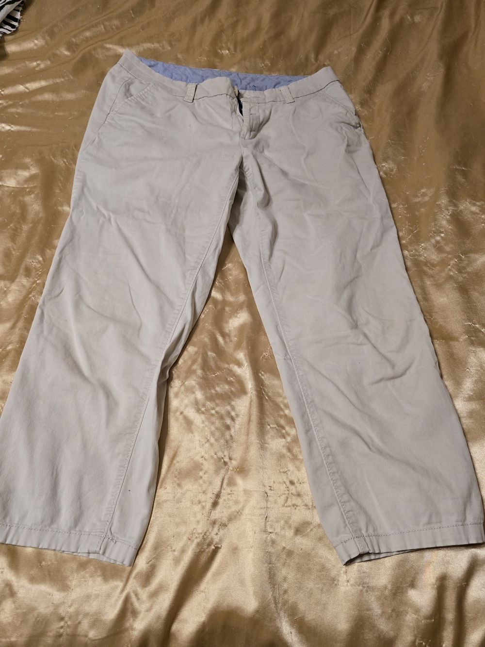 Womens Lightweight Casual Chino Pants - Light Beige